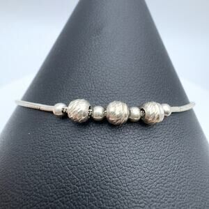 Sterling Silver Snake Chain Bracelet Dainty Feminine 8"